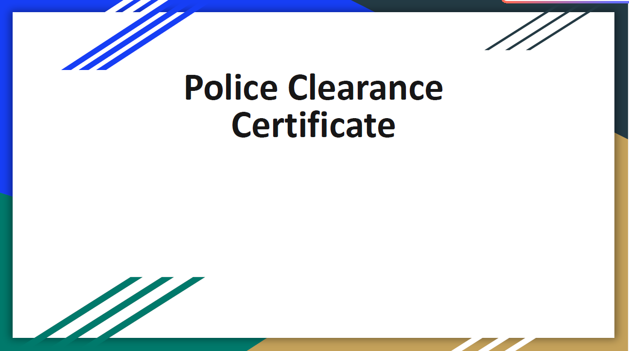 PCC Police Clearance Certificate